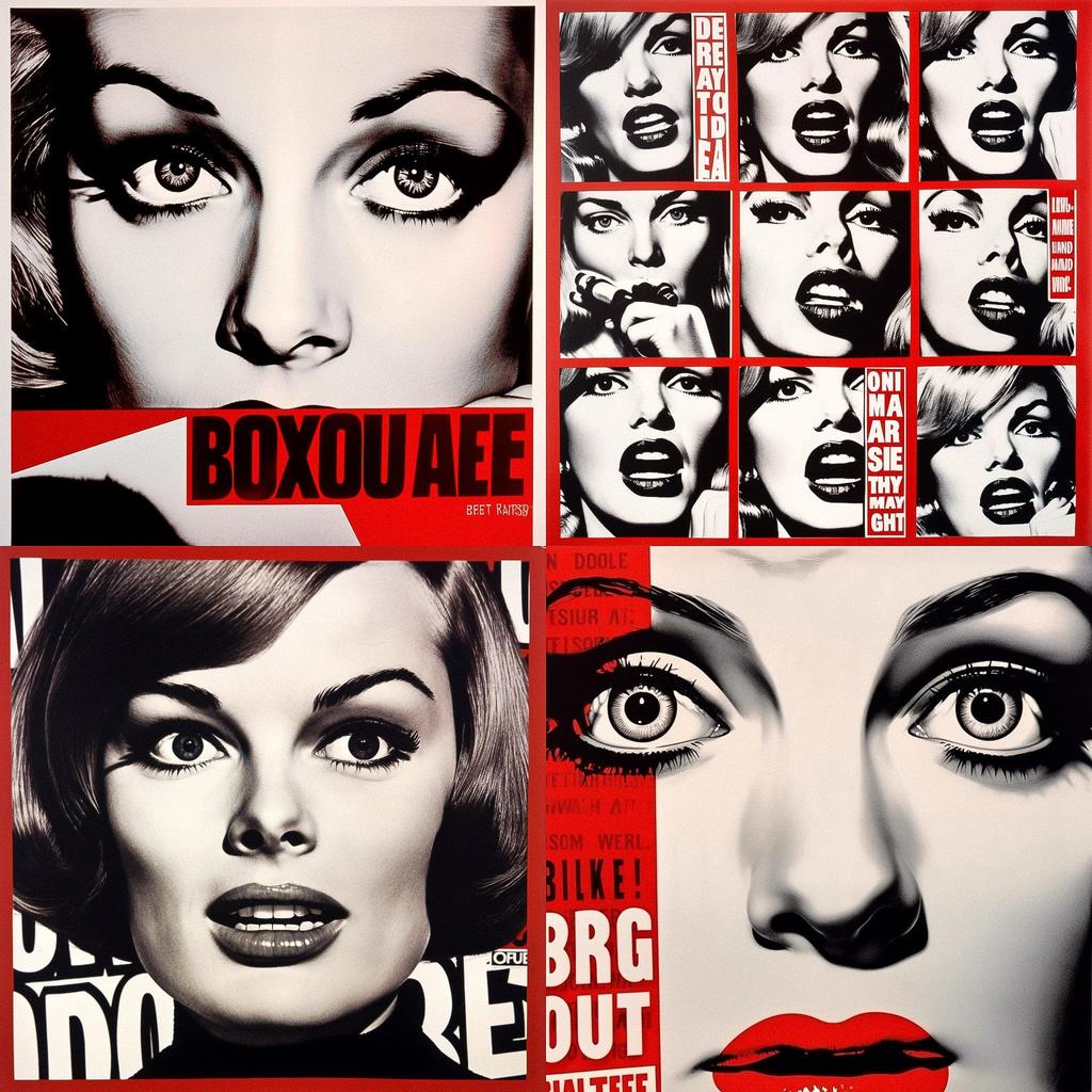 Barbara Kruger style, Midjourney V5, render 1 of 4