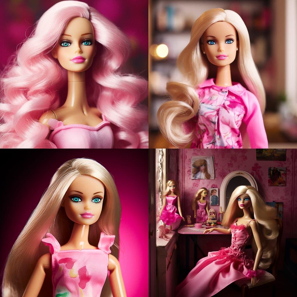 Barbie style, Midjourney V5, render 1 of 4