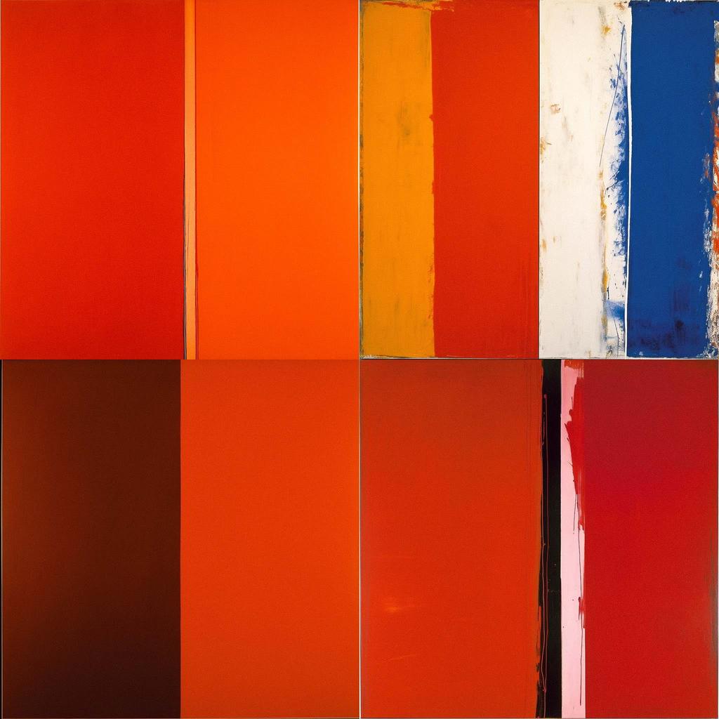 Barnett Newman style, Midjourney V5, render 1 of 4