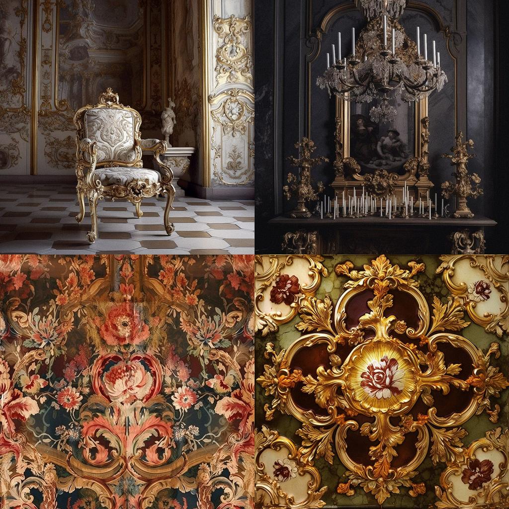 Baroque style, Midjourney V5, render 1 of 4