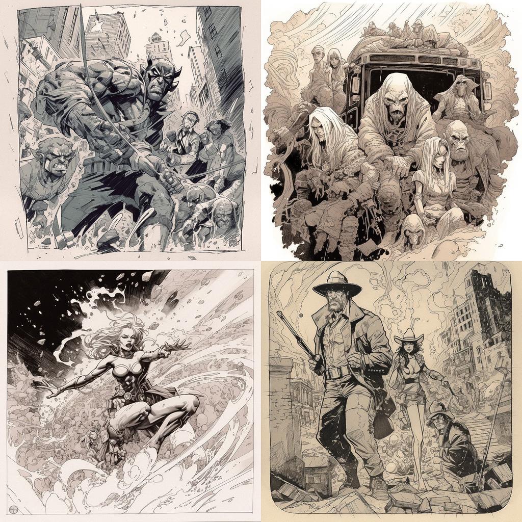 Bart Sears style, Midjourney V5, render 1 of 4