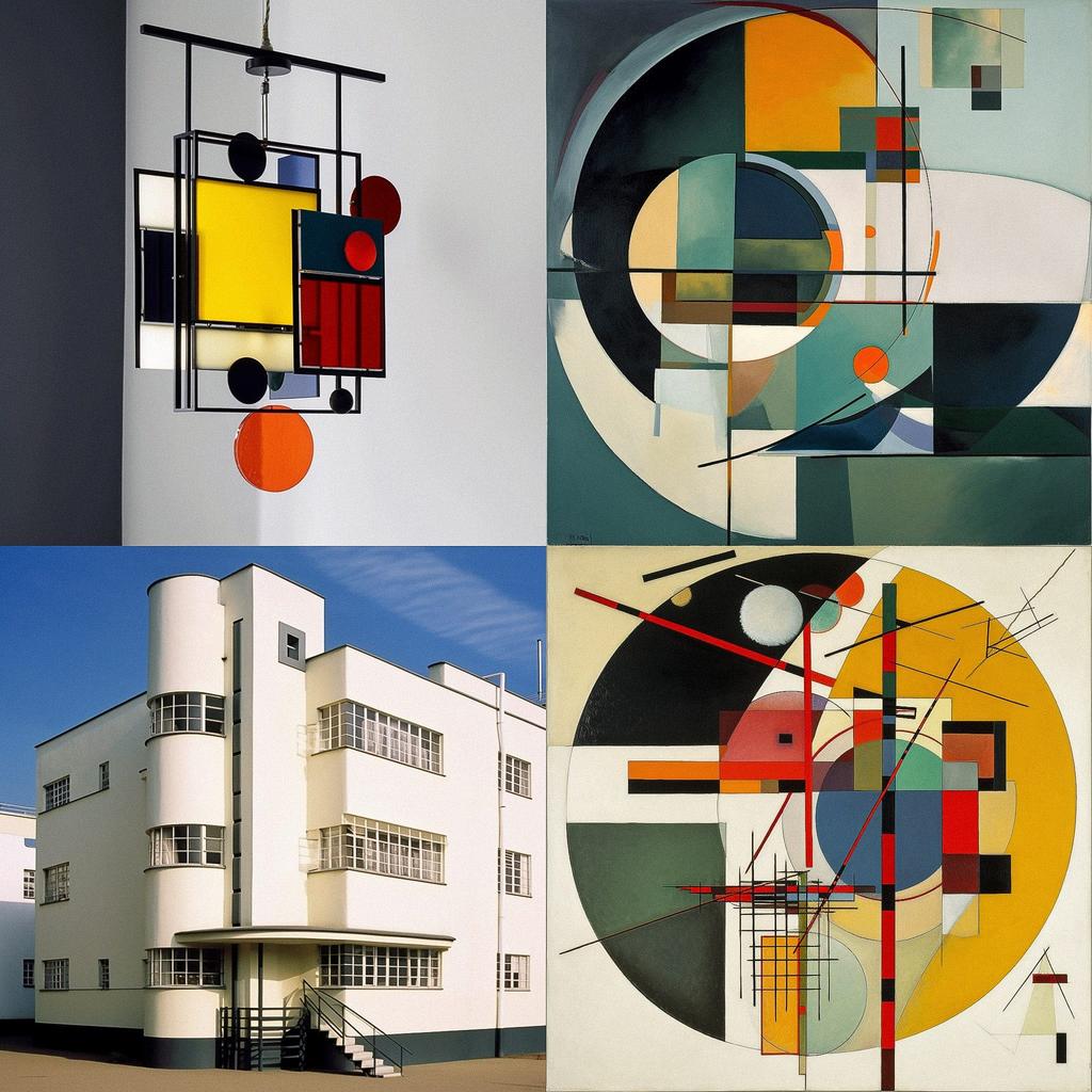 Bauhaus style, Midjourney V5, render 1 of 4