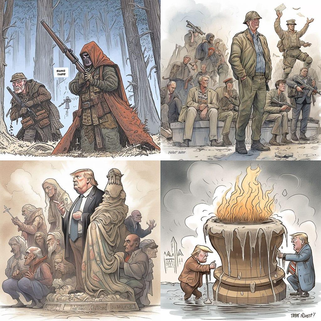 Ben Garrison style, Midjourney V5, render 1 of 4