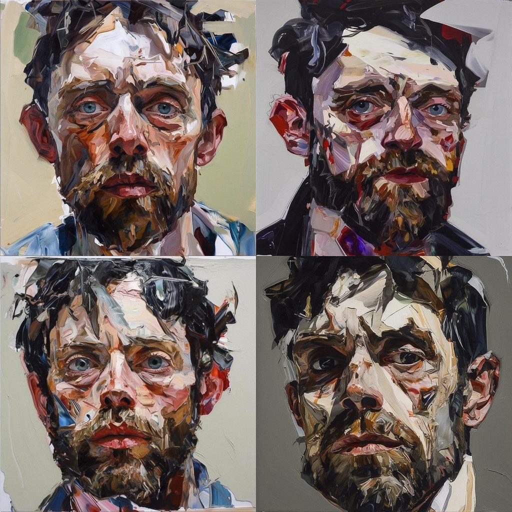 Ben Quilty style, Midjourney V5, render 1 of 4