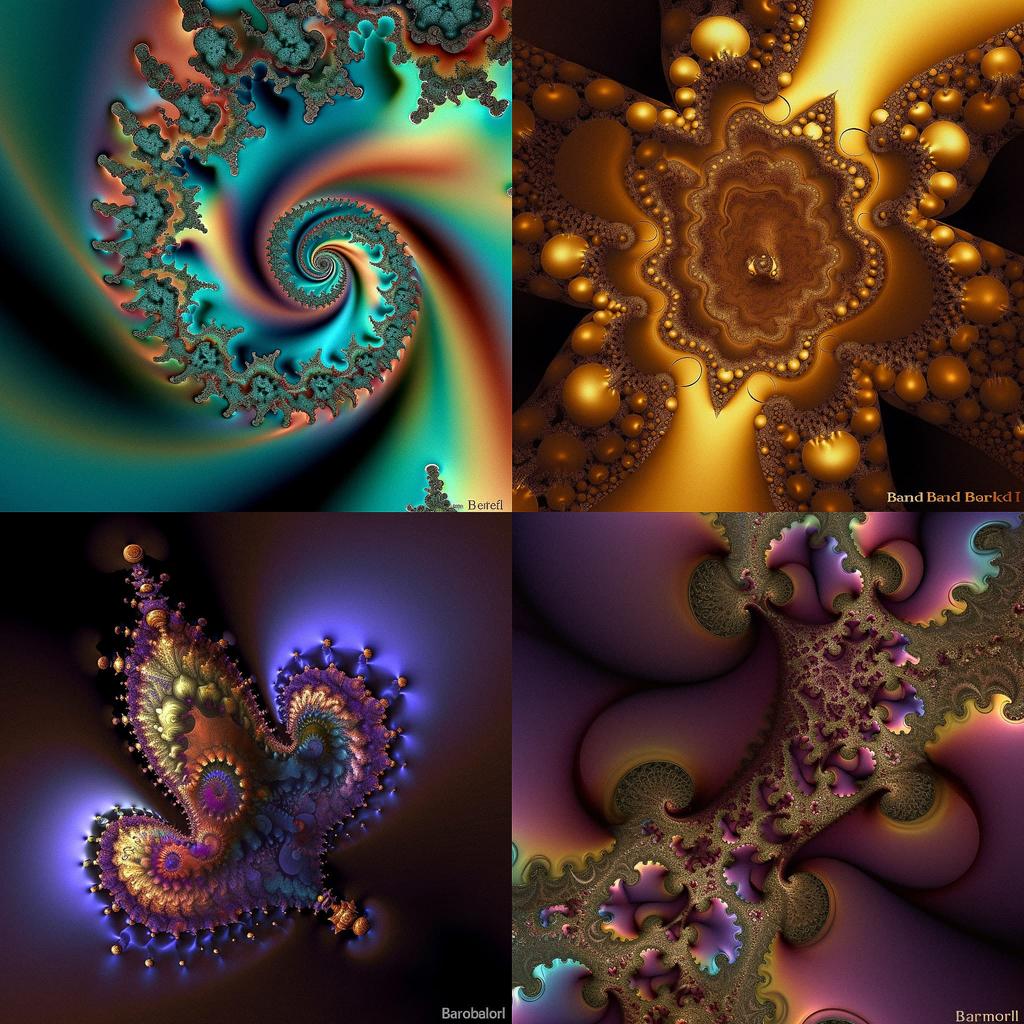 Benoit B. Mandelbrot style, Midjourney V5, render 1 of 4