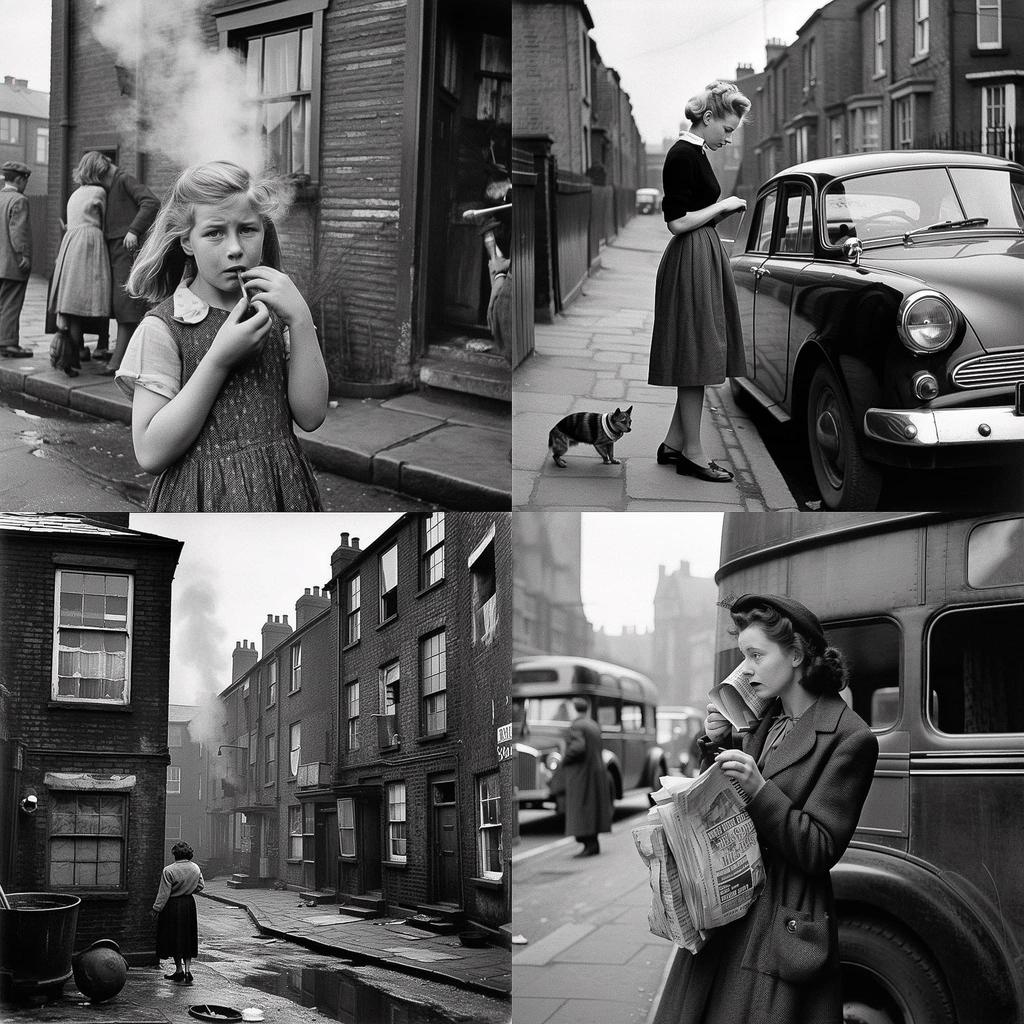 Bert Hardy style, Midjourney V5, render 1 of 4