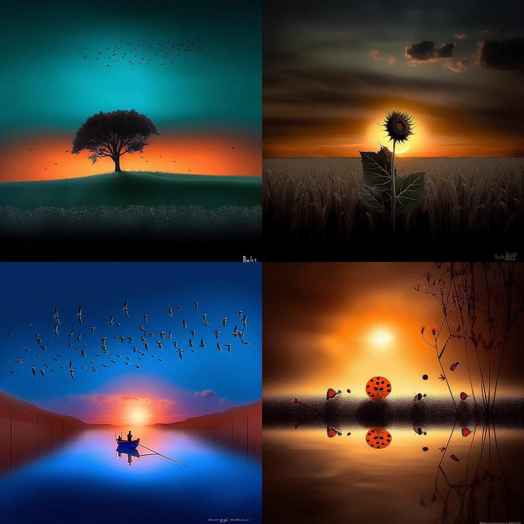 Bess Hamiti style, Midjourney V5, render 1 of 4