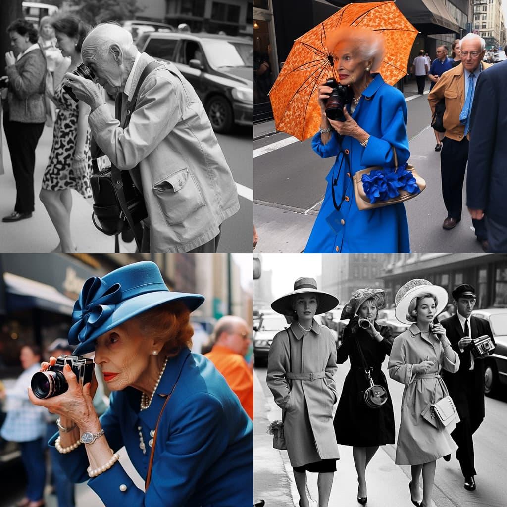 Bill Cunningham style, Midjourney V5, render 1 of 4