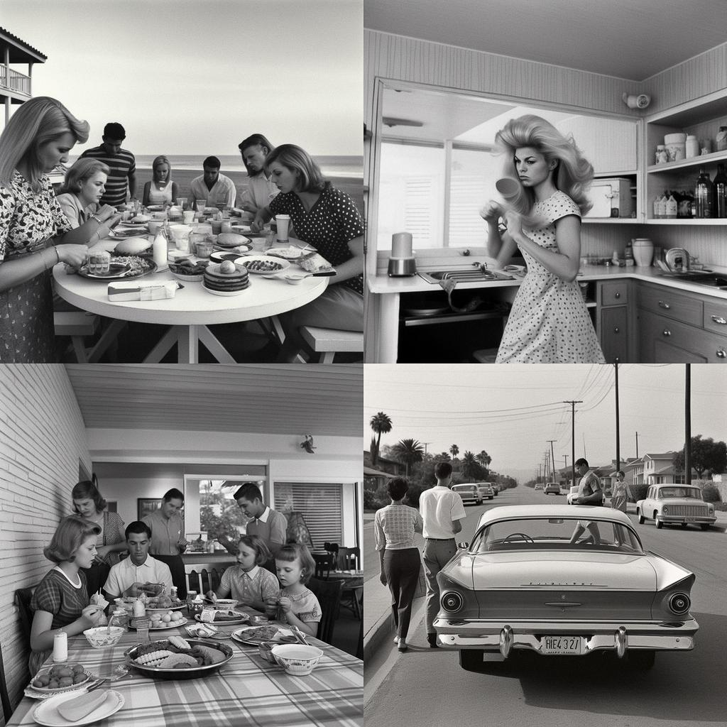 Bill Owens style, Midjourney V5, render 1 of 4