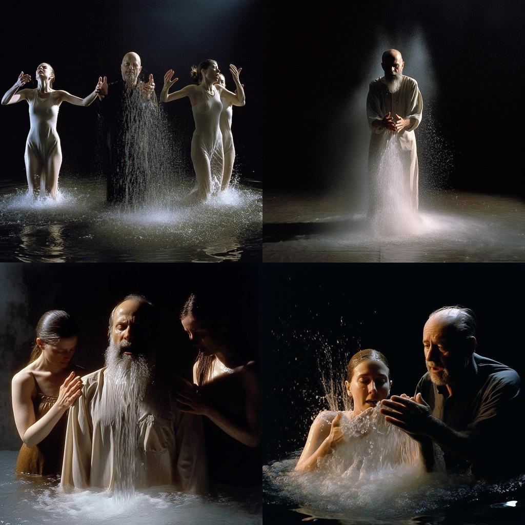 Bill Viola style, Midjourney V5, render 1 of 4