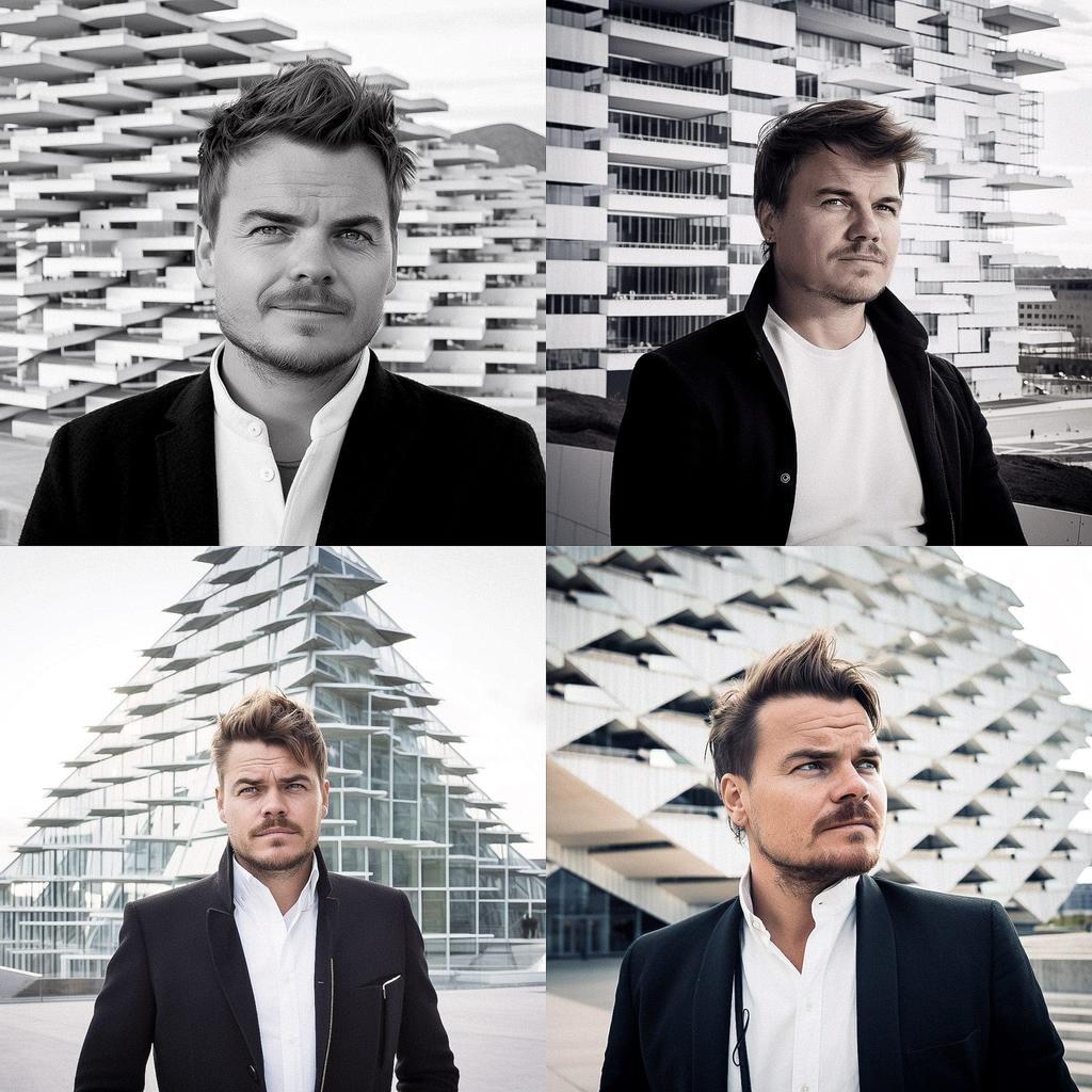 Bjarke Ingels style, Midjourney V5, render 1 of 4