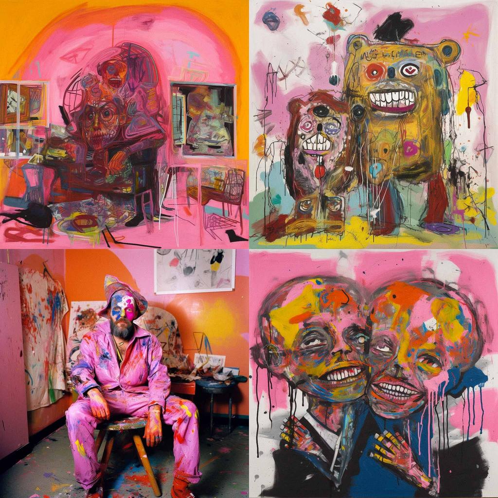 Bjarne Melgaard style, Midjourney V5, render 1 of 4