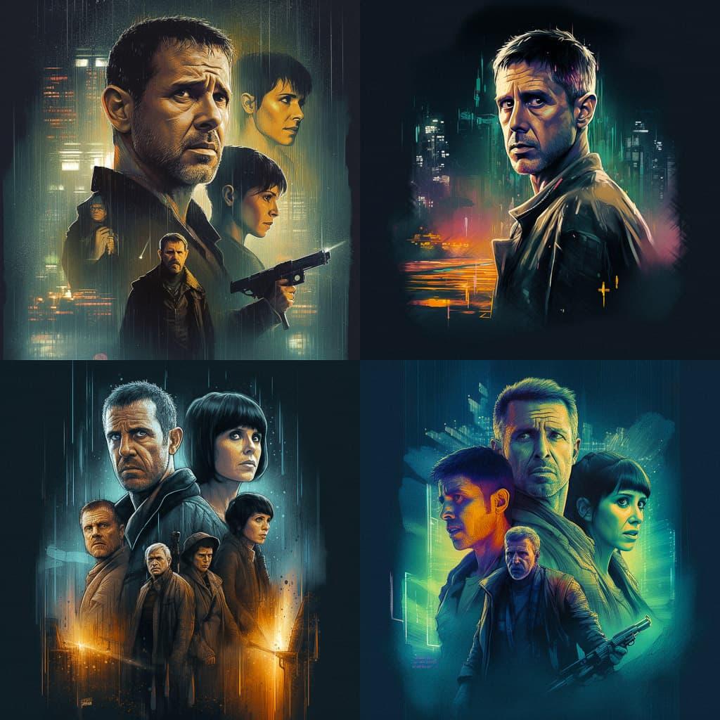 Blade Runner style, Midjourney V5, render 1 of 4
