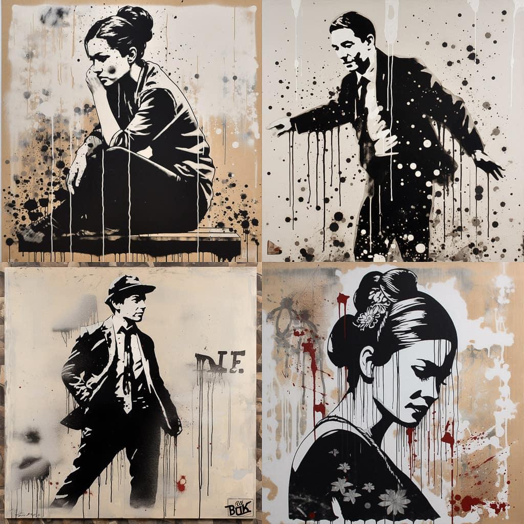 Blek le Rat style, Midjourney V5, render 1 of 4