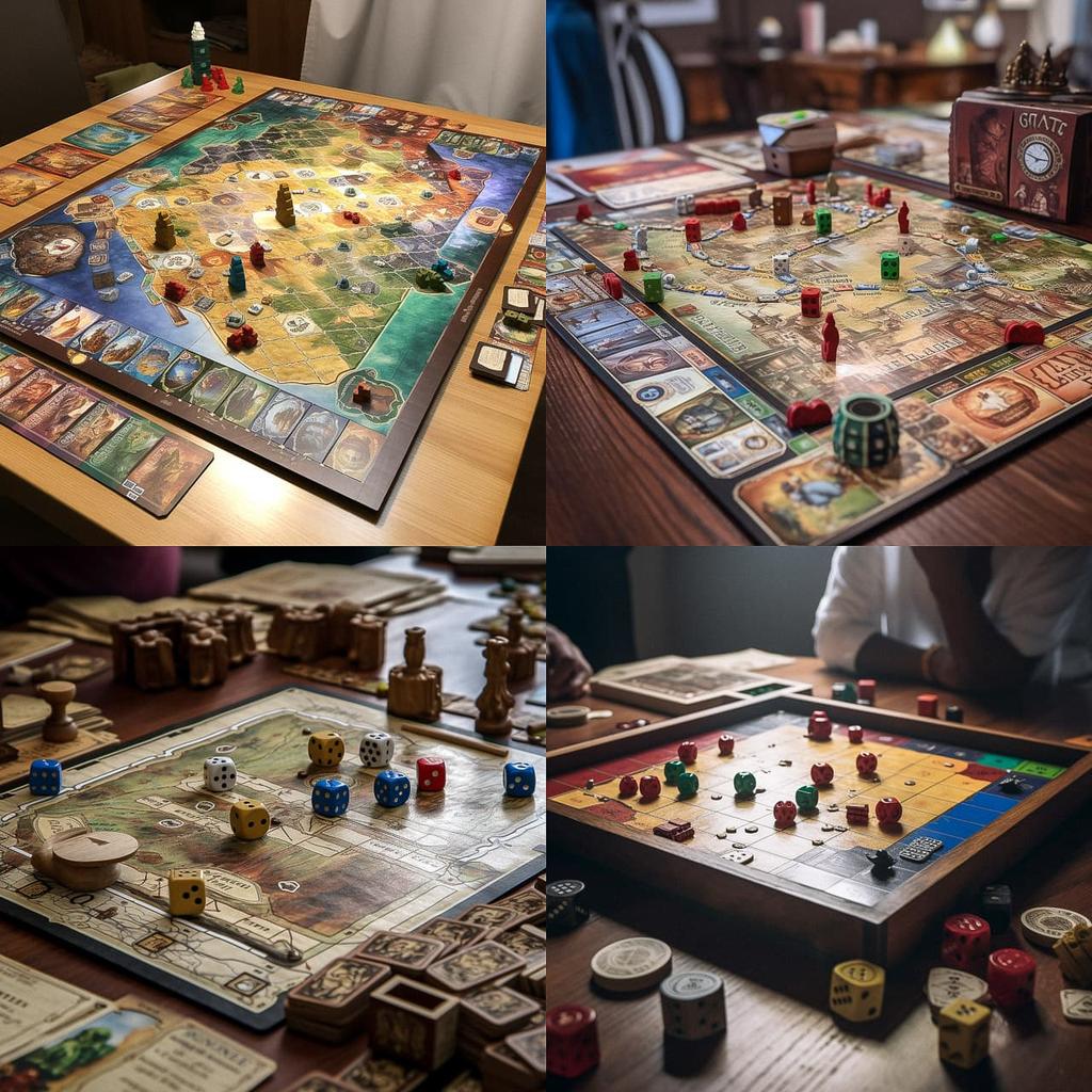 Board game style, Midjourney V5, render 1 of 4