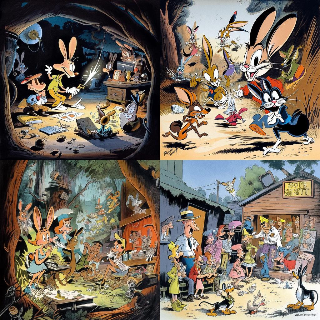 Bob Clampett style, Midjourney V5, render 1 of 4