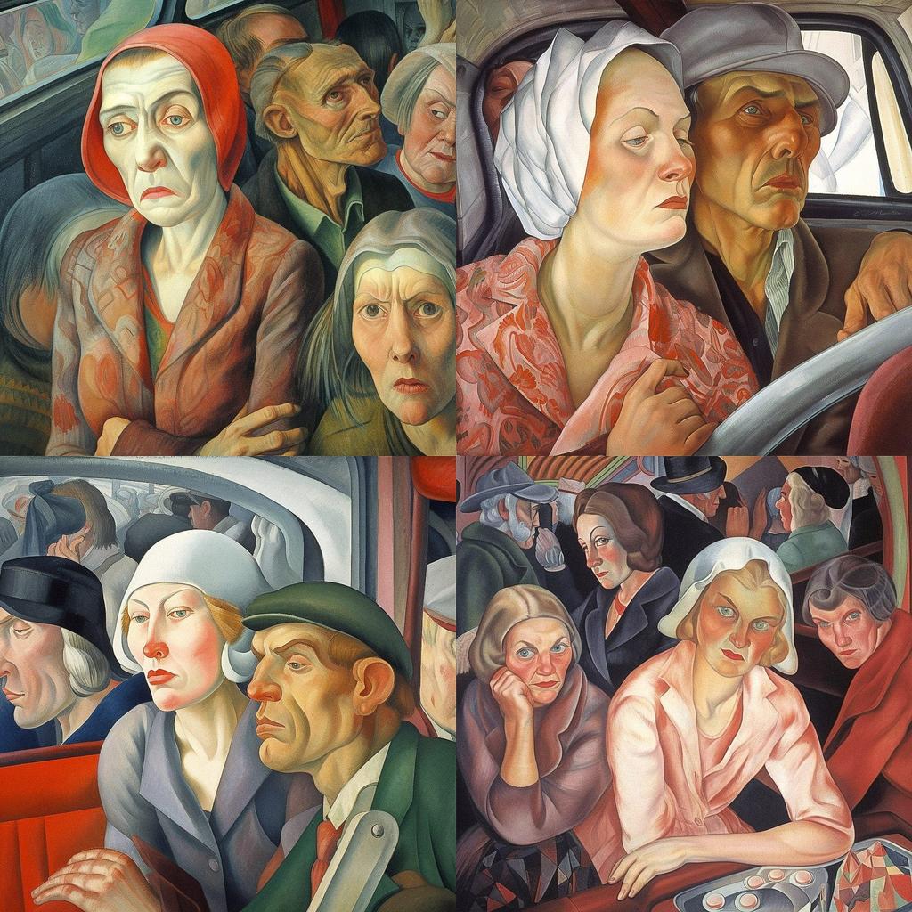Boris Grigoriev style, Midjourney V5, render 1 of 4