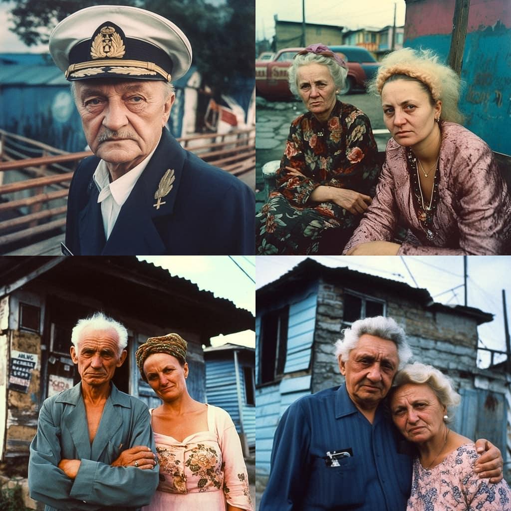 Boris Mikhailov style, Midjourney V5, render 1 of 4