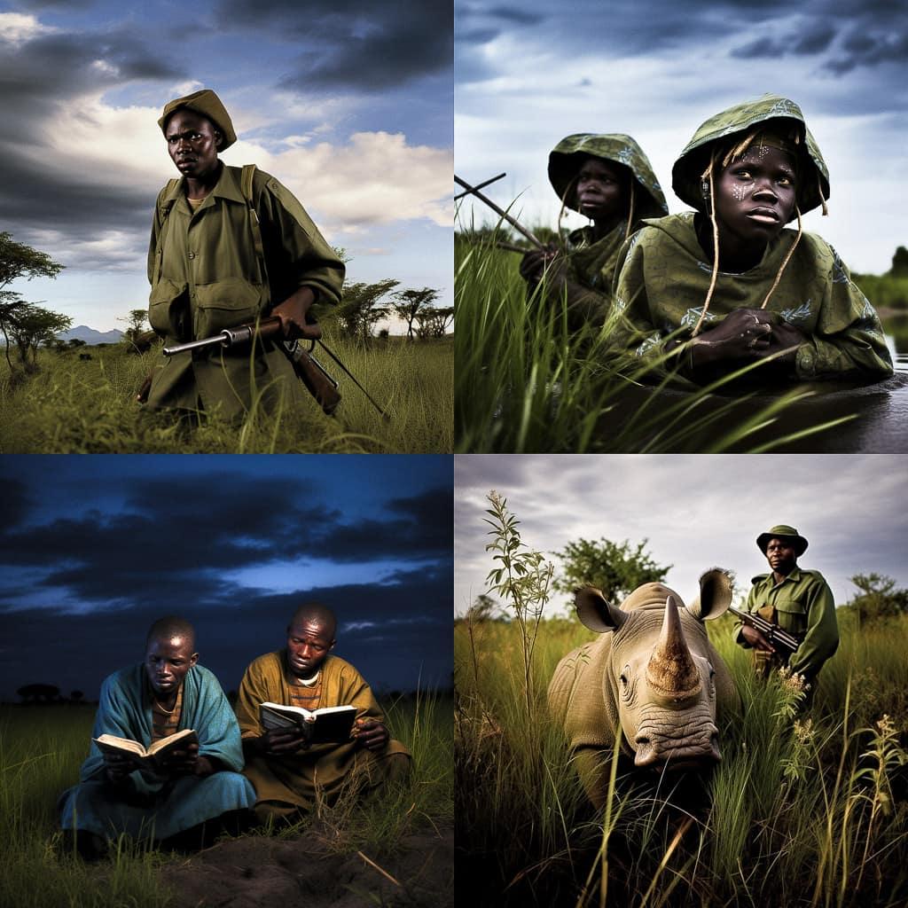 Brent Stirton style, Midjourney V5, render 1 of 4