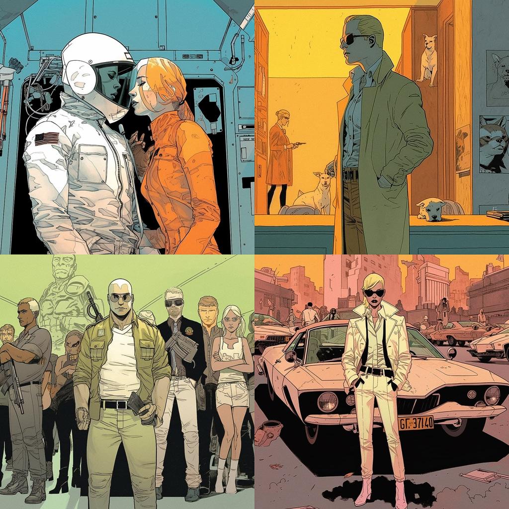 Brian K. Vaughan style, Midjourney V5, render 1 of 4
