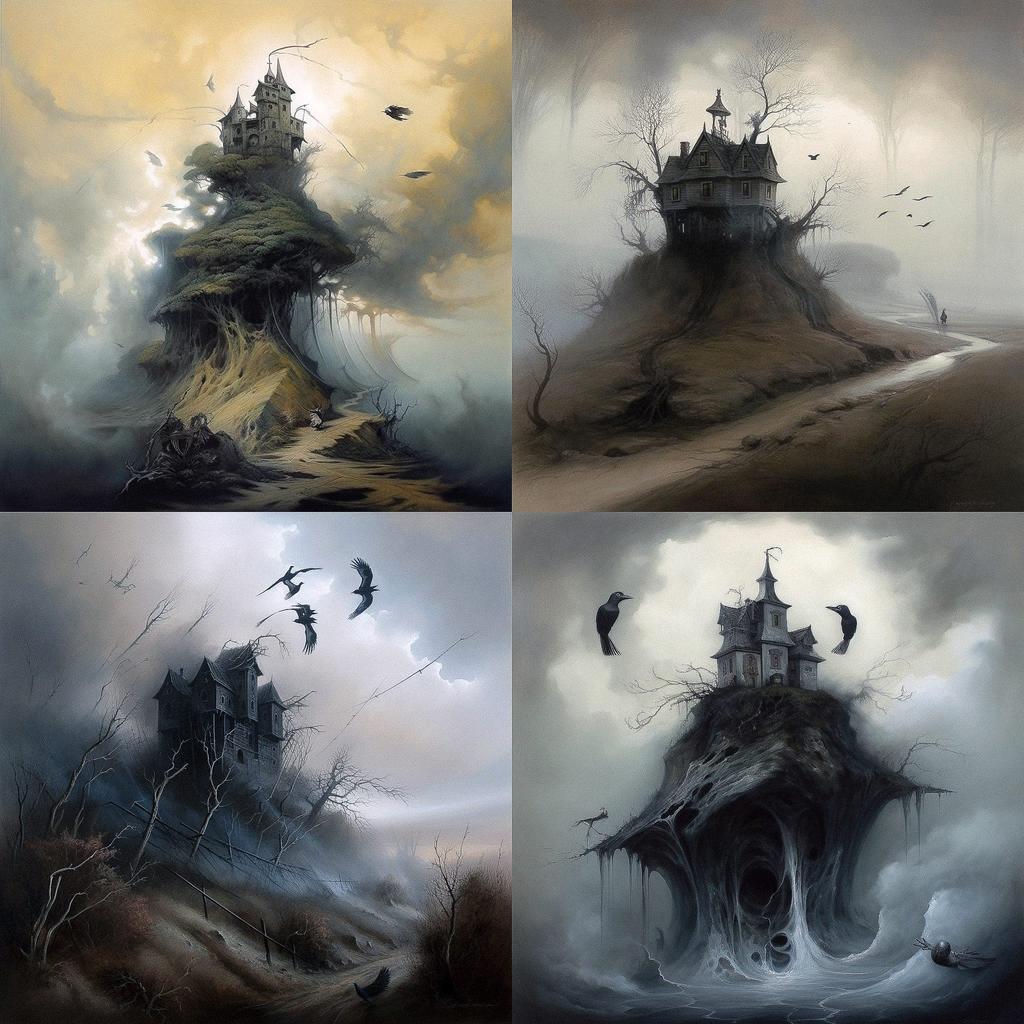 Brian Mashburn style, Midjourney V5, render 1 of 4
