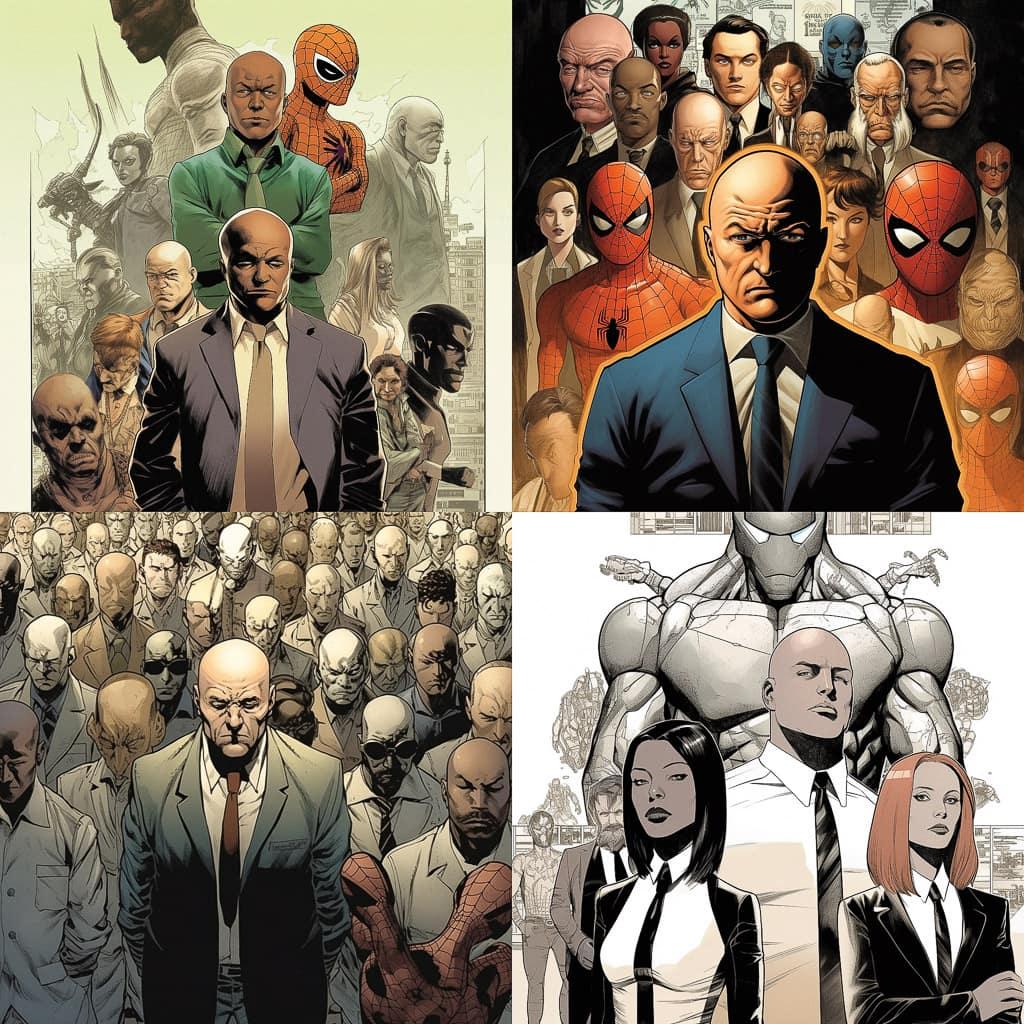 Brian Michael Bendis style, Midjourney V5, render 1 of 4