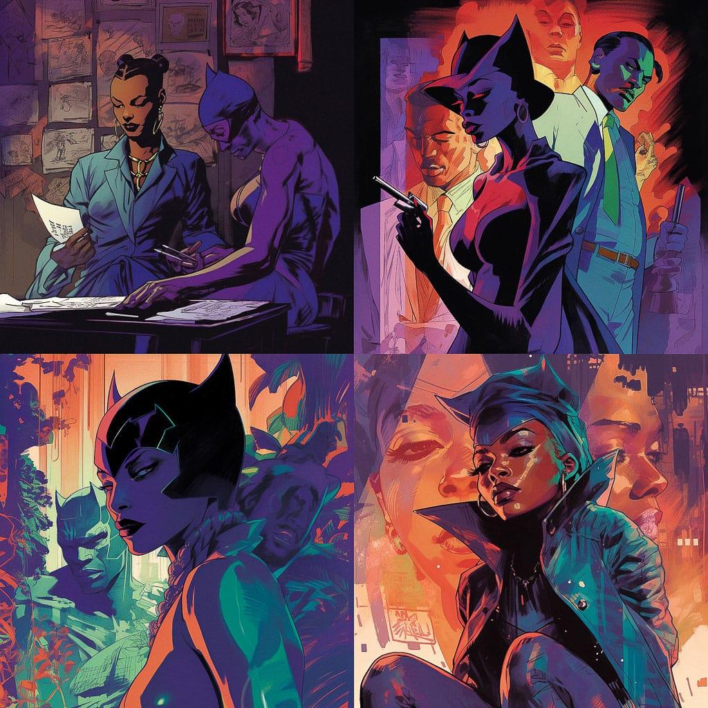 Brian Stelfreeze style, Midjourney V5, render 1 of 4