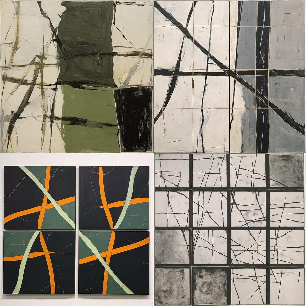 Brice Marden style, Midjourney V5, render 1 of 4