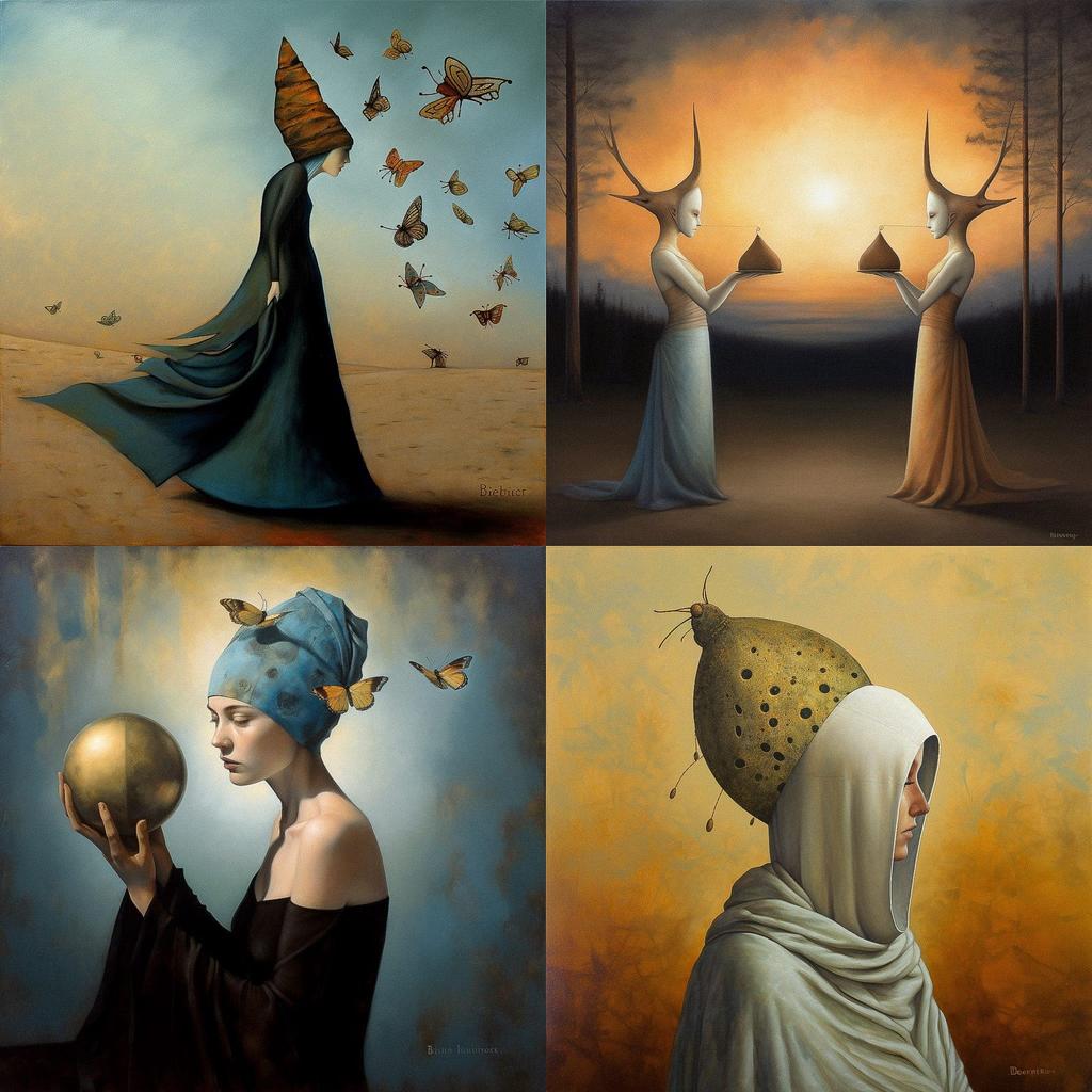 Bridget Bate Tichenor style, Midjourney V5, render 1 of 4
