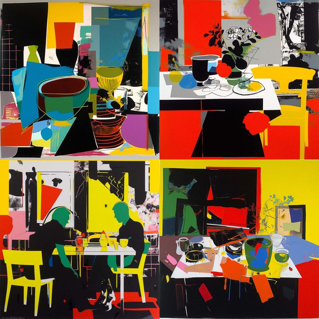 Bruce McLean style, Midjourney V5, render 1 of 4