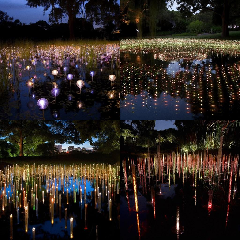 Bruce Munro style, Midjourney V5, render 1 of 4