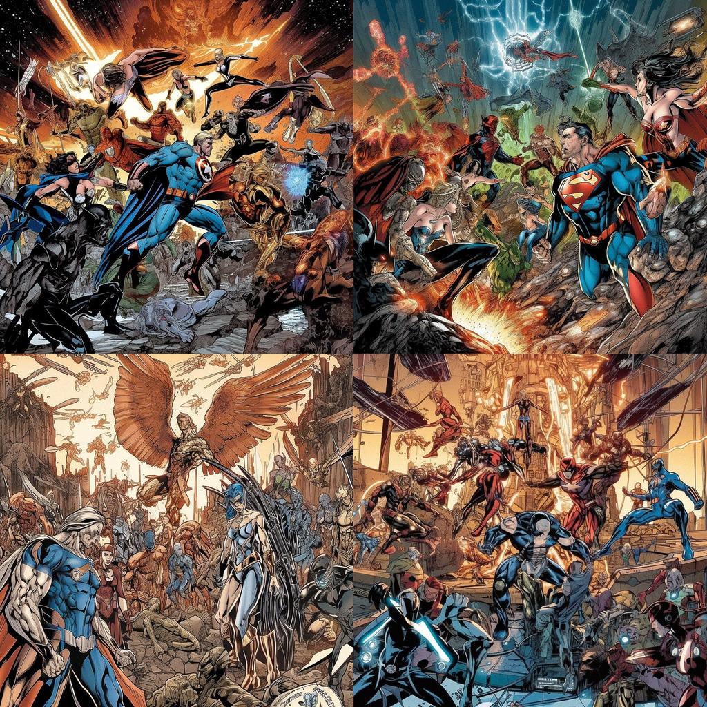 Bryan Hitch style, Midjourney V5, render 1 of 4