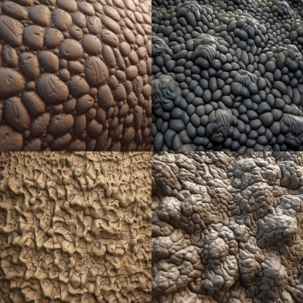 Bumpy texture style, Midjourney V5, render 1 of 4