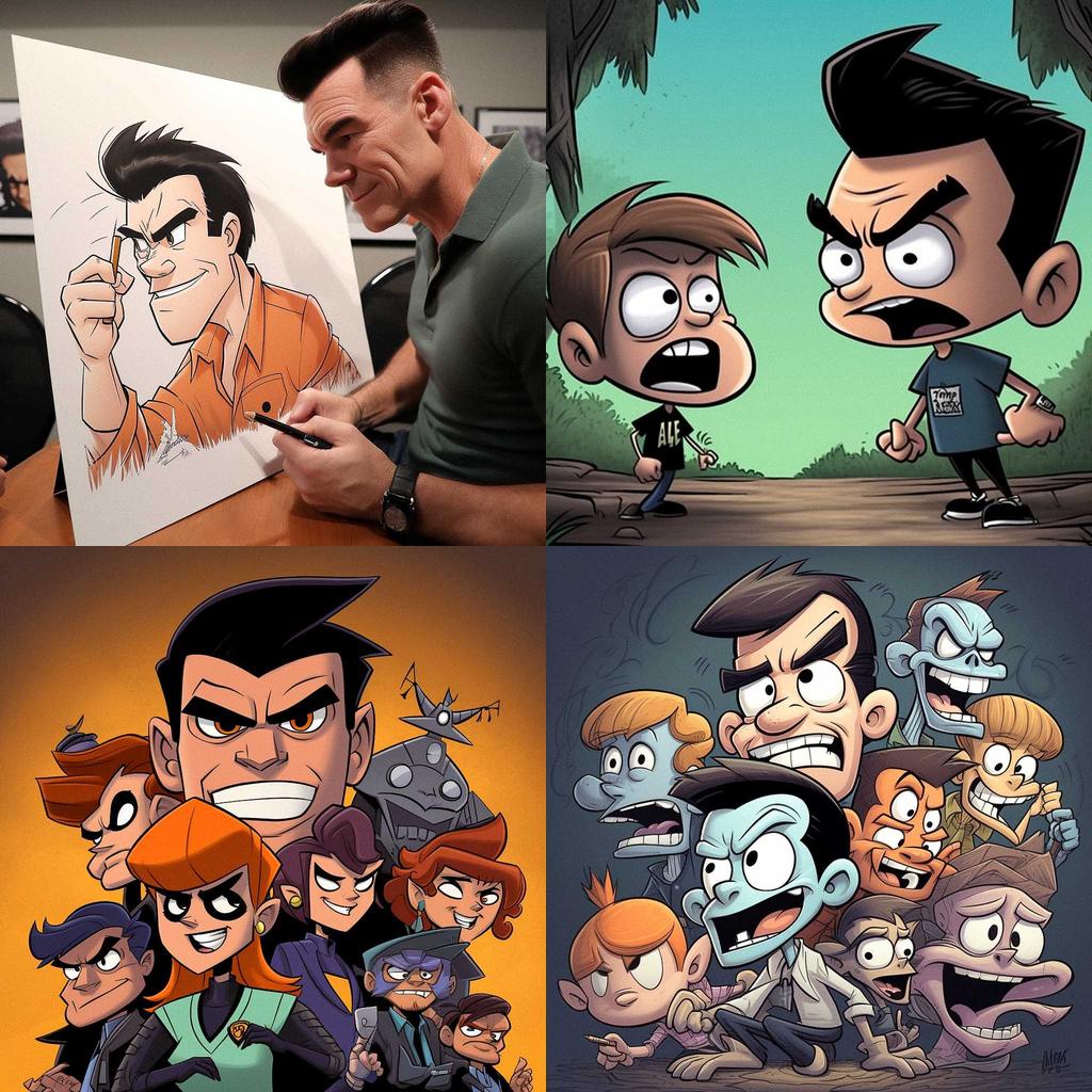 Butch Hartman style, Midjourney V5, render 1 of 4