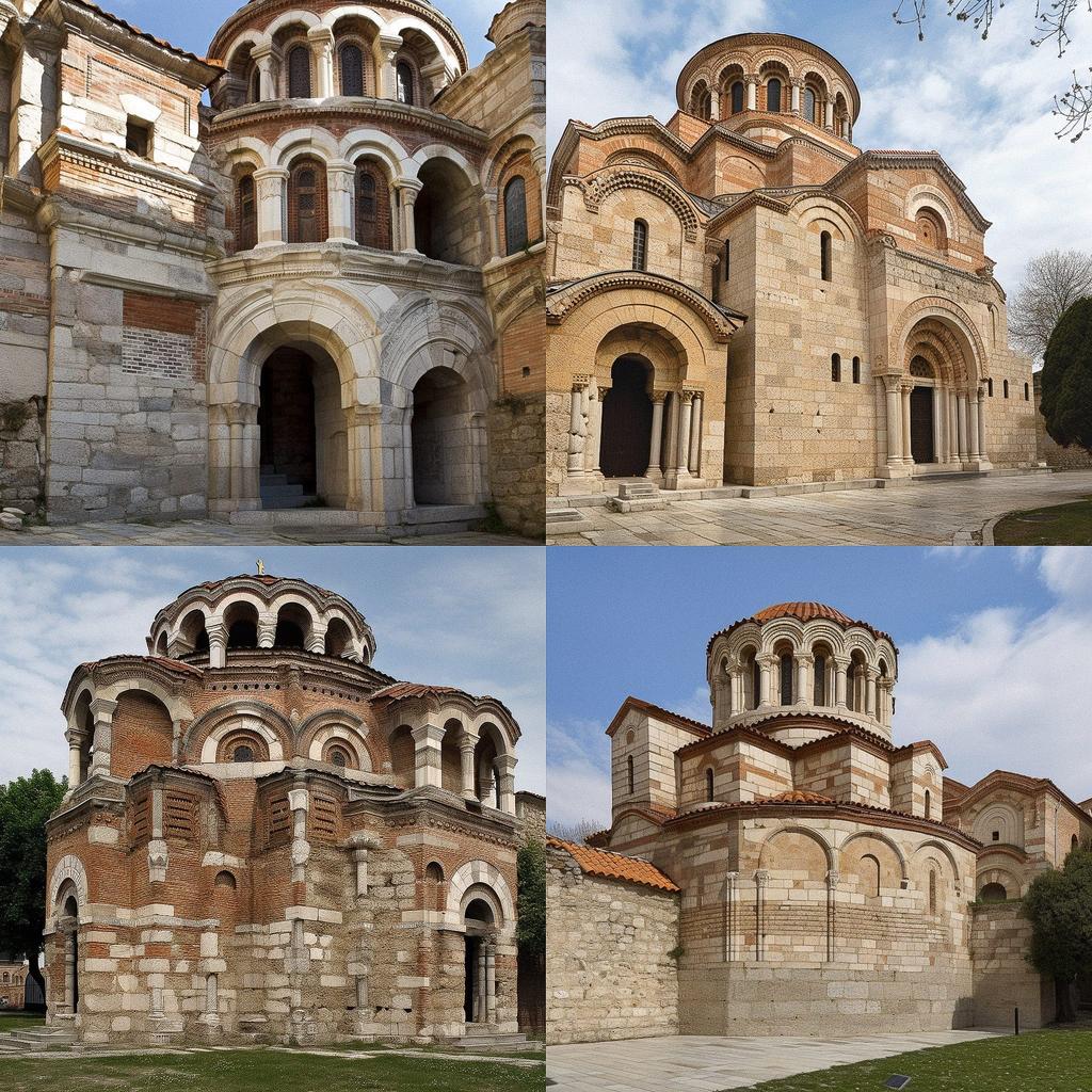 Byzantine architecture style, Midjourney V5, render 1 of 4