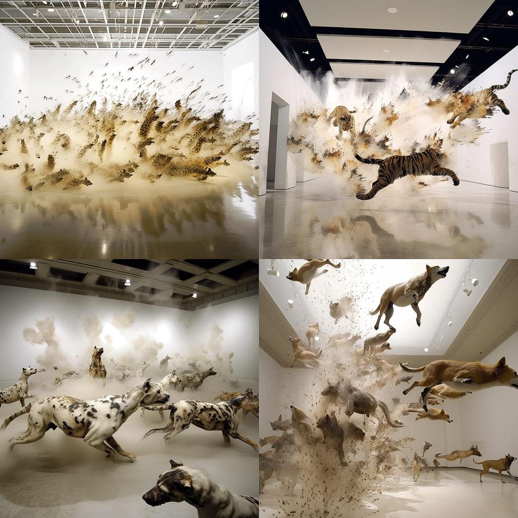 Cai Guo-Qiang style, Midjourney V5, render 1 of 4