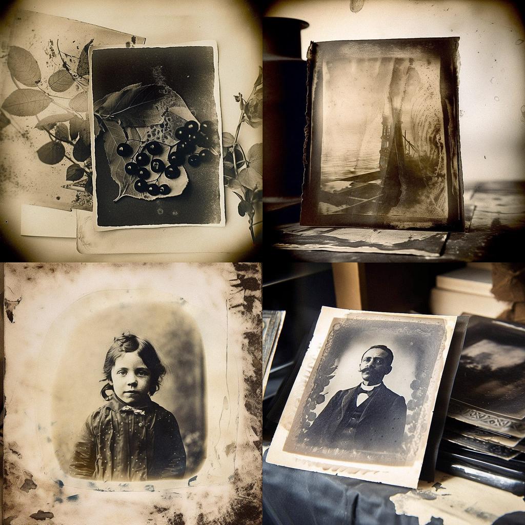 Calotype print style, Midjourney V5, render 1 of 4
