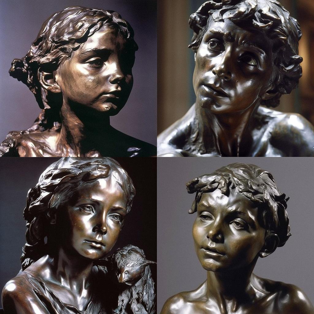 Camille Claudel style, Midjourney V5, render 1 of 4
