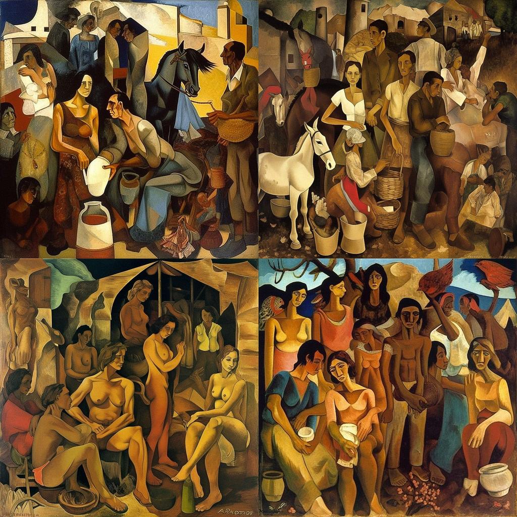 Candido Portinari style, Midjourney V5, render 1 of 4