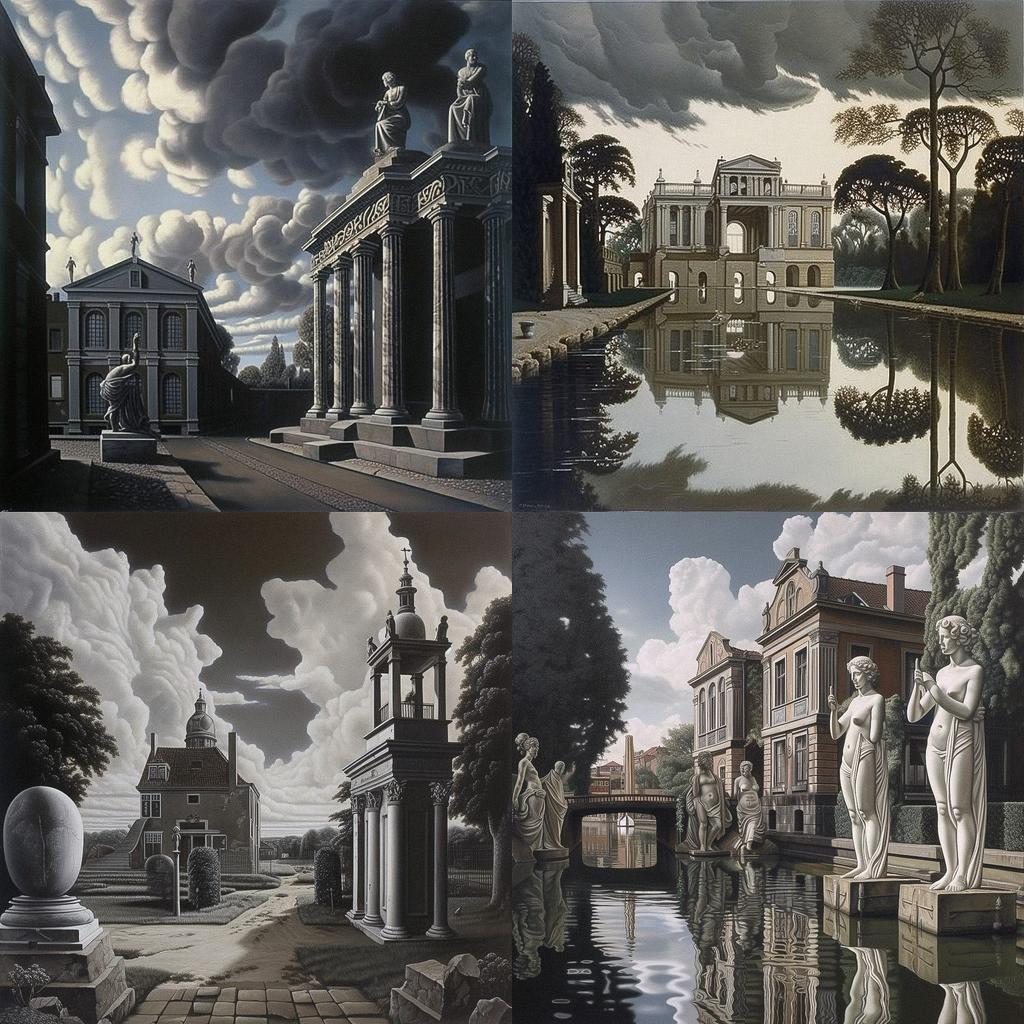 Carel Willink style, Midjourney V5, render 1 of 4