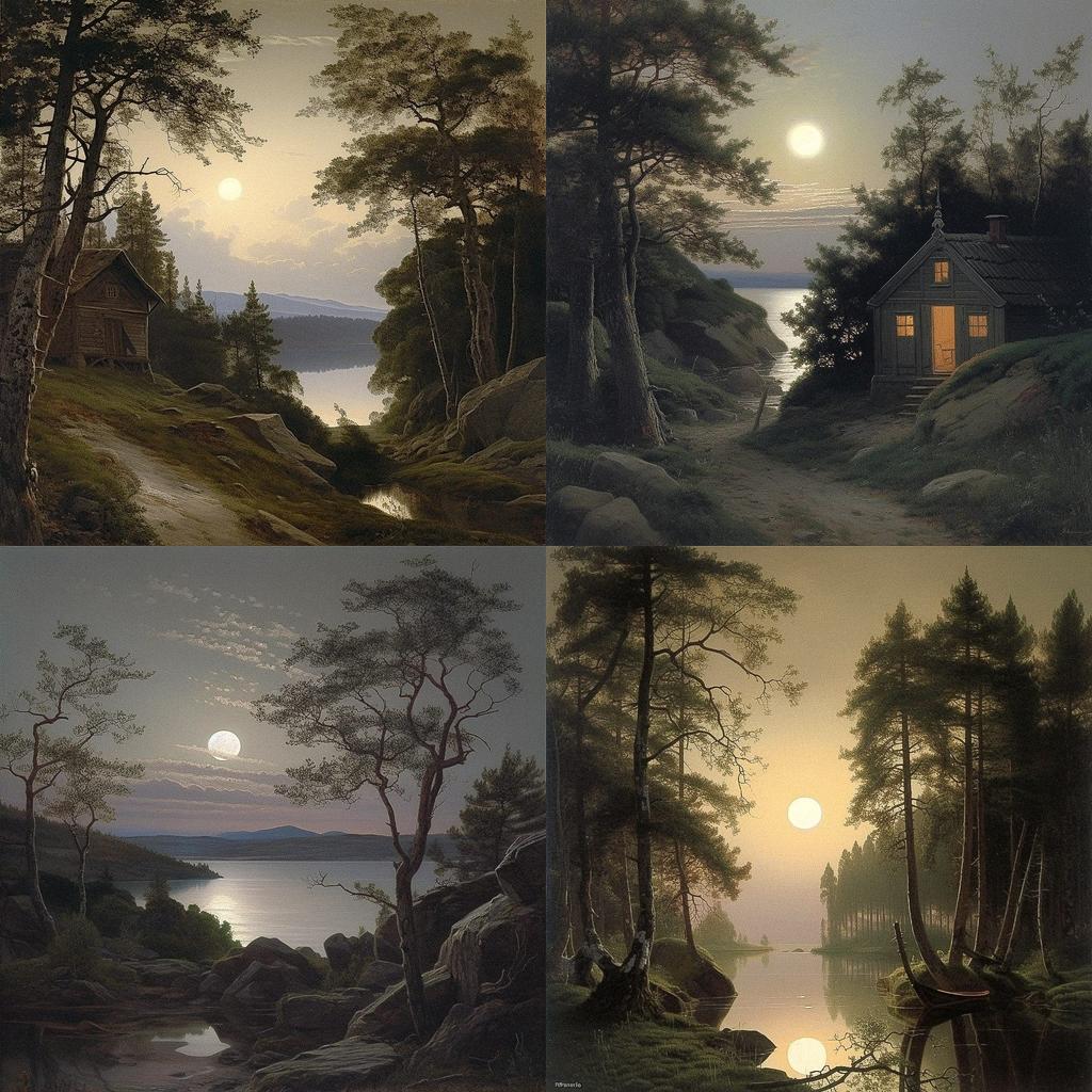 Carl Gustav Carus style, Midjourney V5, render 1 of 4
