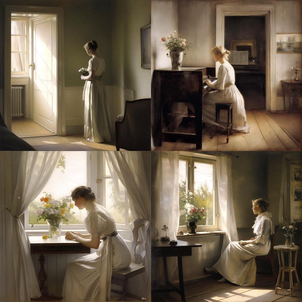 Carl Holsoe style, Midjourney V5, render 1 of 4