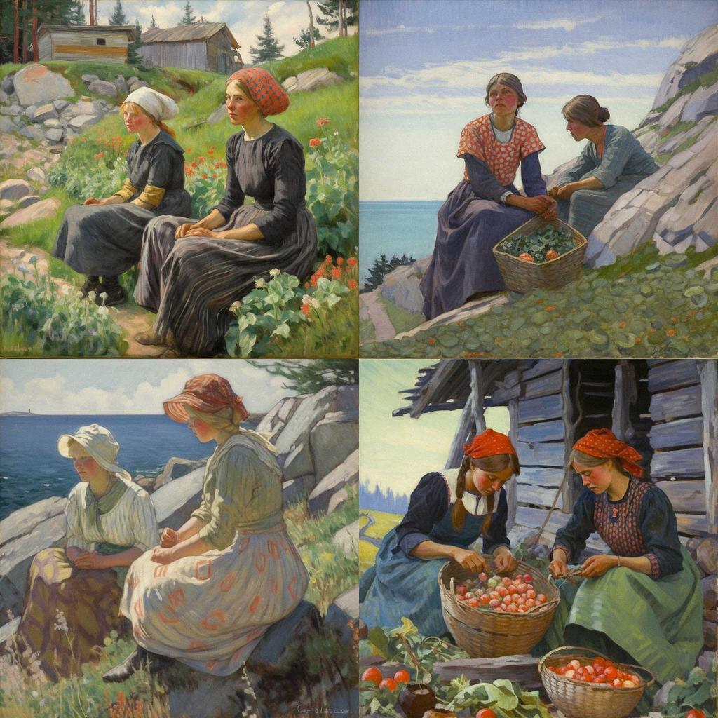 Carl Wilhelmson style, Midjourney V5, render 1 of 4