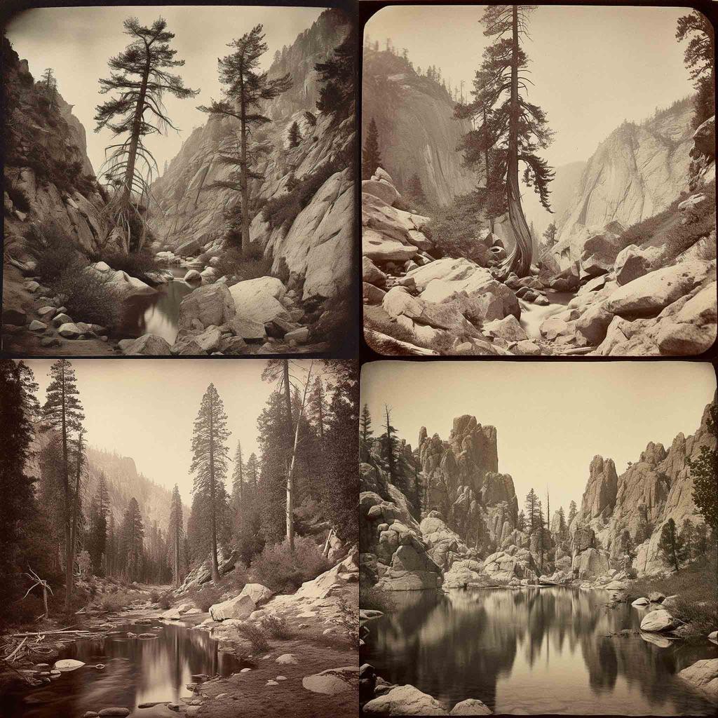 Carleton Watkins style, Midjourney V5, render 1 of 4