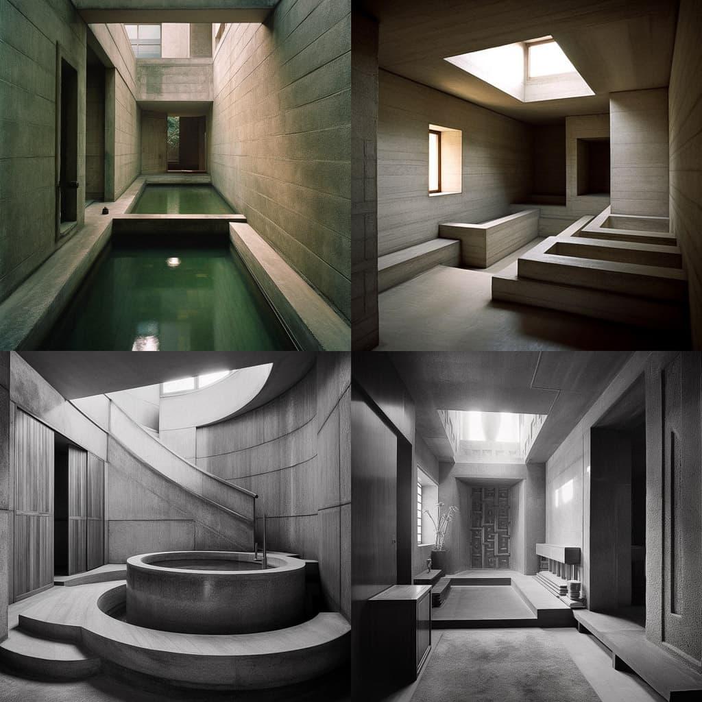 Carlo Scarpa style, Midjourney V5, render 1 of 4