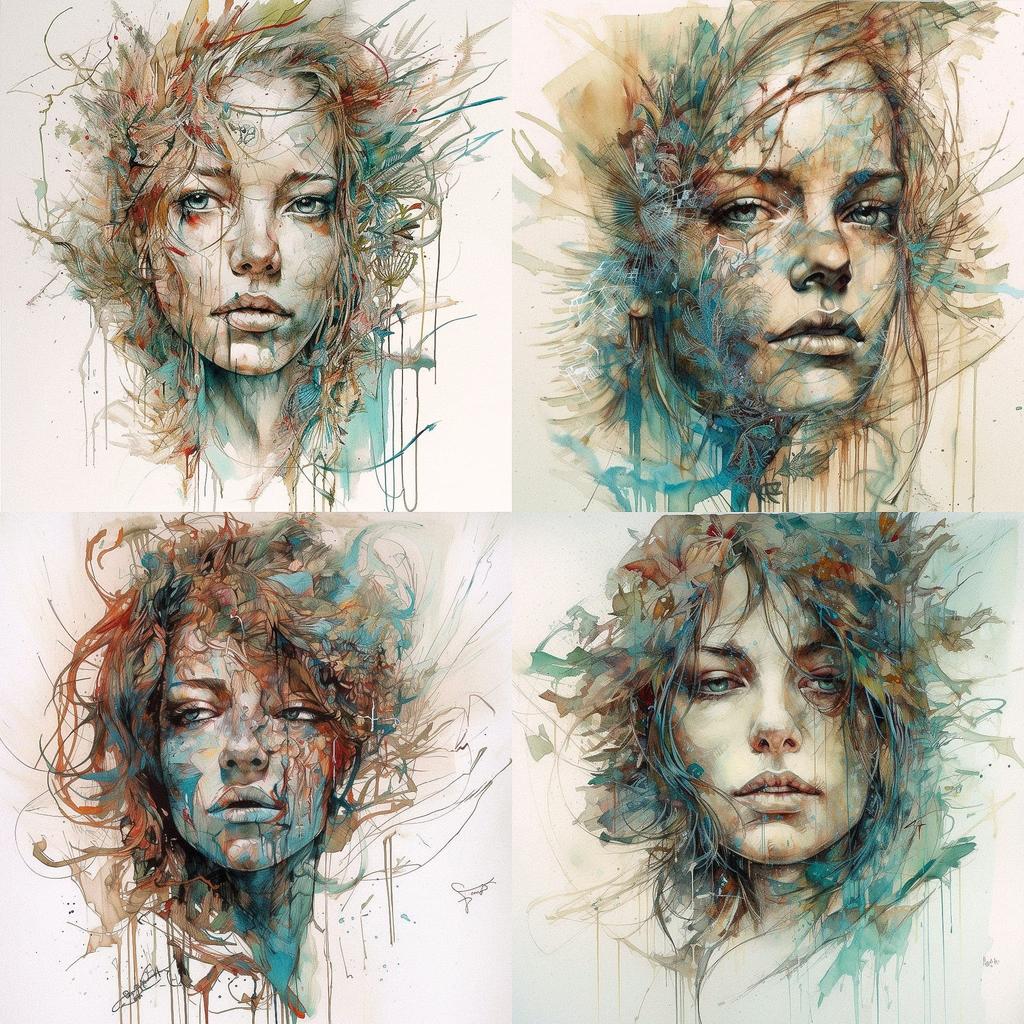 Carne Griffiths style, Midjourney V5, render 1 of 4
