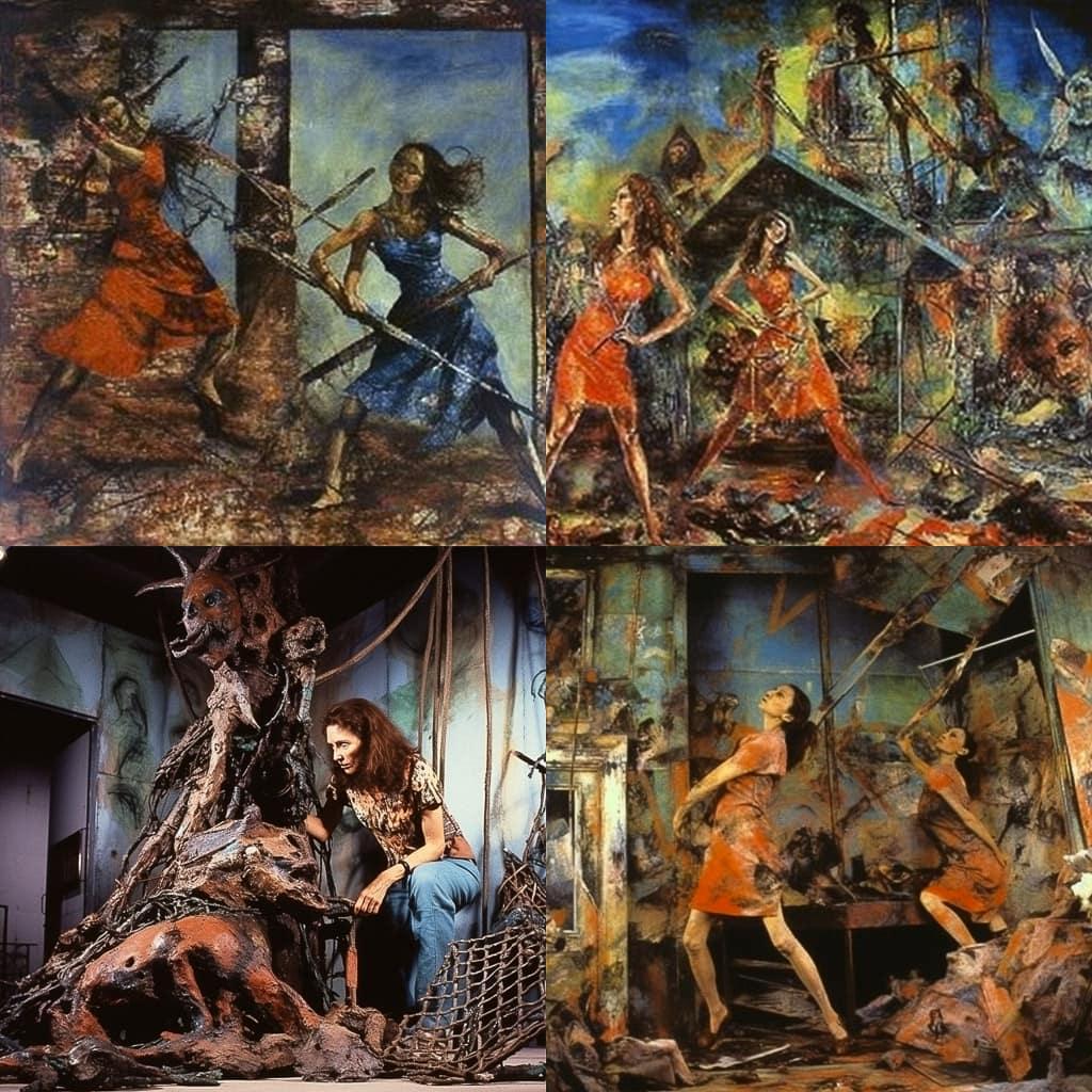 Carolee Schneemann style, Midjourney V5, render 1 of 4