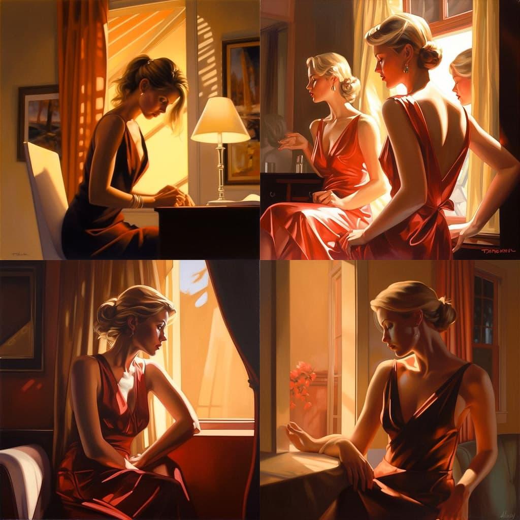 Carrie Graber style, Midjourney V5, render 1 of 4
