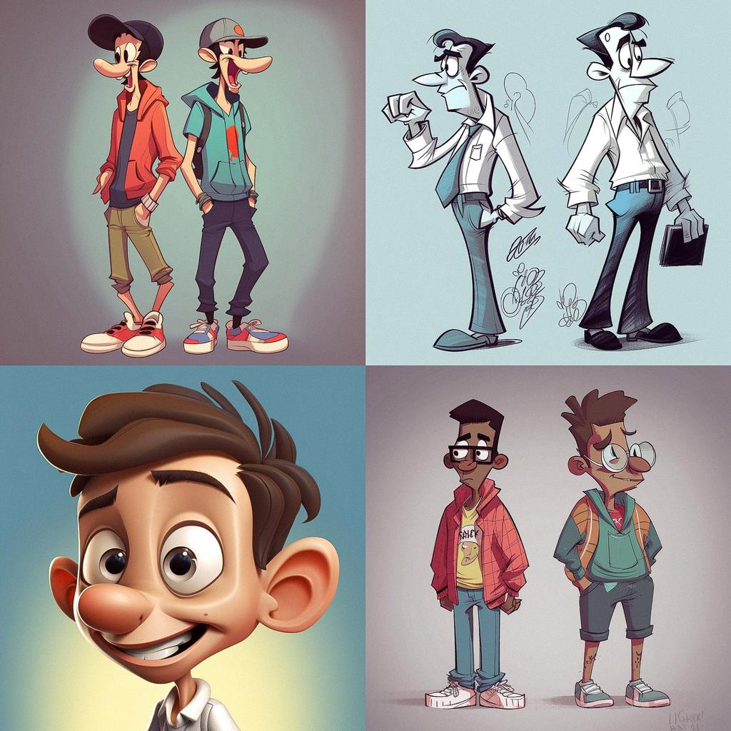 Cartoon style style, Midjourney V5, render 1 of 4