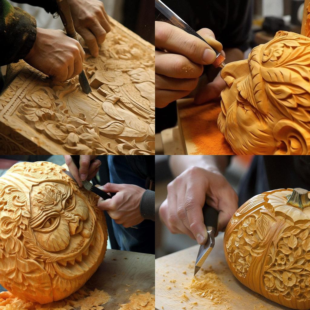 Carving style, Midjourney V5, render 1 of 4